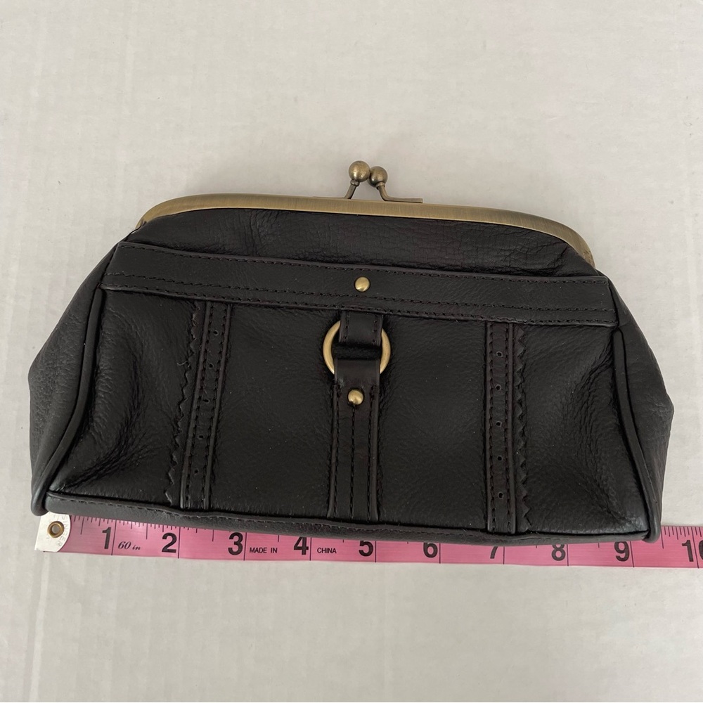 Banana Republic Brown Leather Kisslock Clutch - Picture 3 of 7